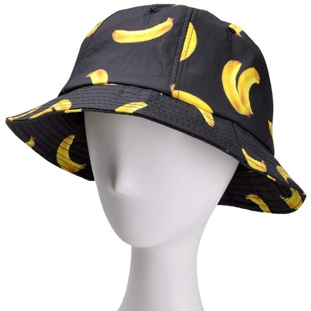 Men’s black banana 🍌 pattern bucket hat *NWT* - Picture 3 of 4